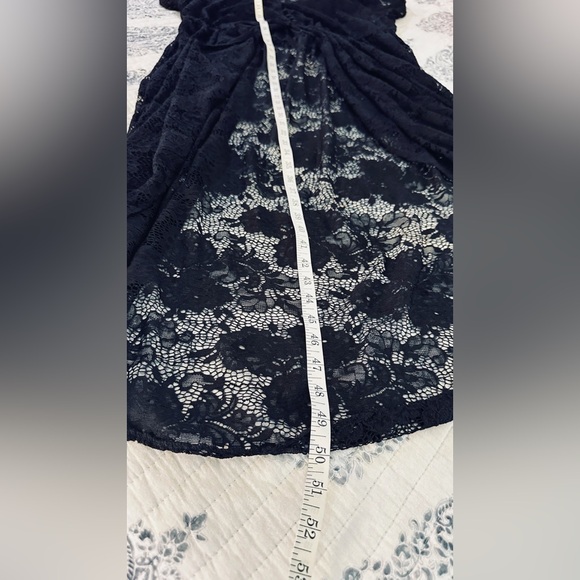 Torrid Black Lace Midi Dress Size 2 Whimsigoth Fairycore Sheer Gothic Romantic - Picture 11 of 11